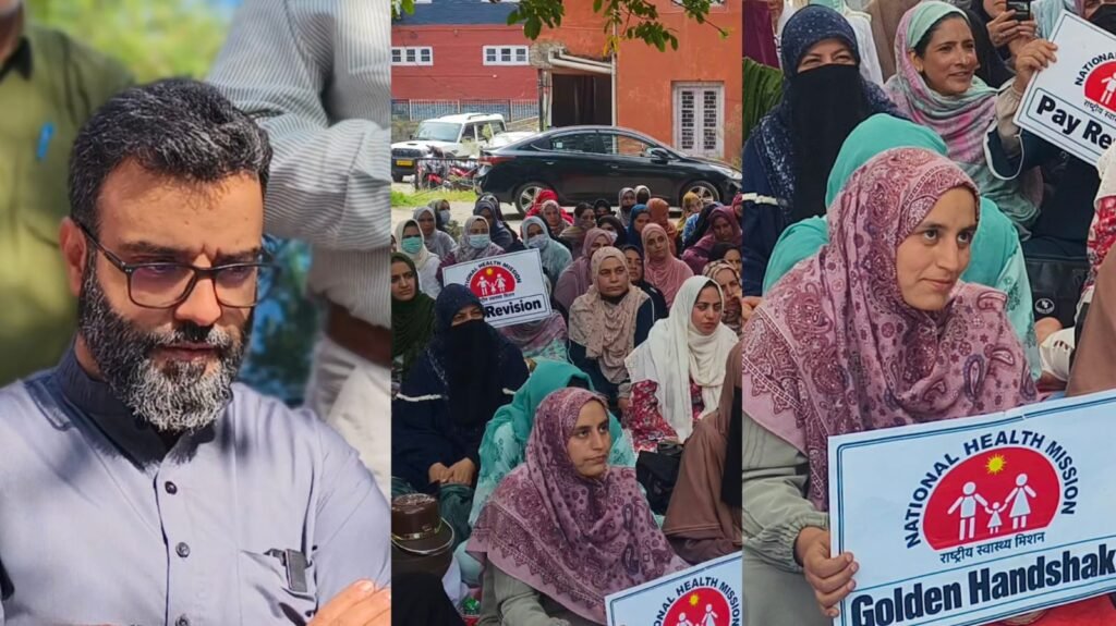 MP Aga Ruhullah Joins NHM Protest in Budgam as Strike Enters Eighth Day*
